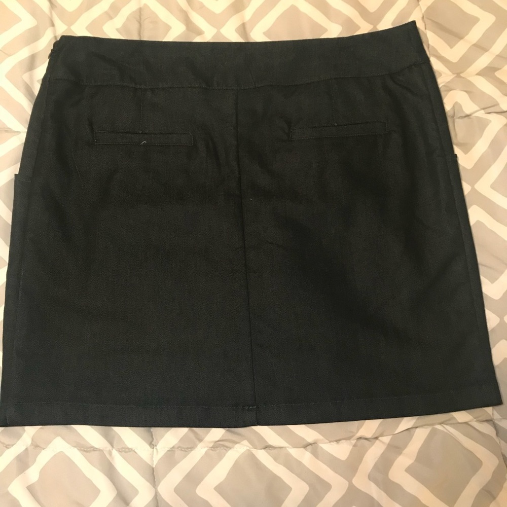 Navy Blue Work Skirt - Picture 4 of 5